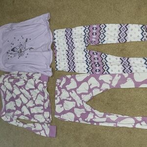 Purple and White Pajama Set